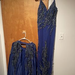 Navy Blue Evening Dress