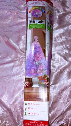 Holiday Time 32-Inch White Fiber Optic Christmas Tree