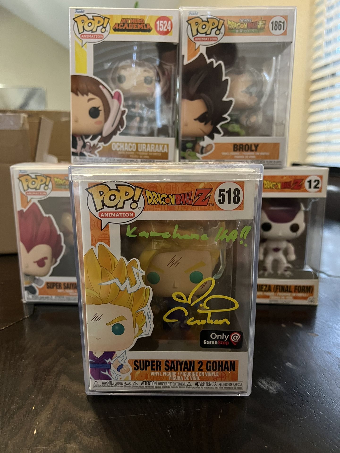 SS2 Gohan Funko Pop! #518 Gamestop Exclusive Signed By colleen clinkenbeard MINT