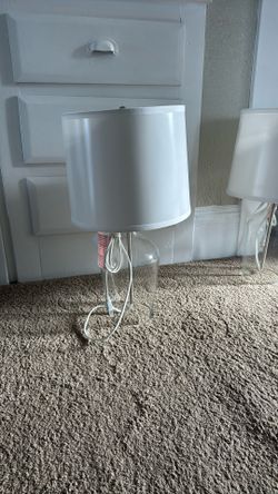 Never Used White/clear Table Lamps