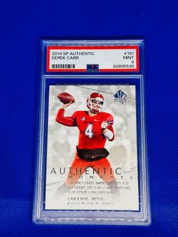 2014 Sp Authentic Derek Carr PSA 9