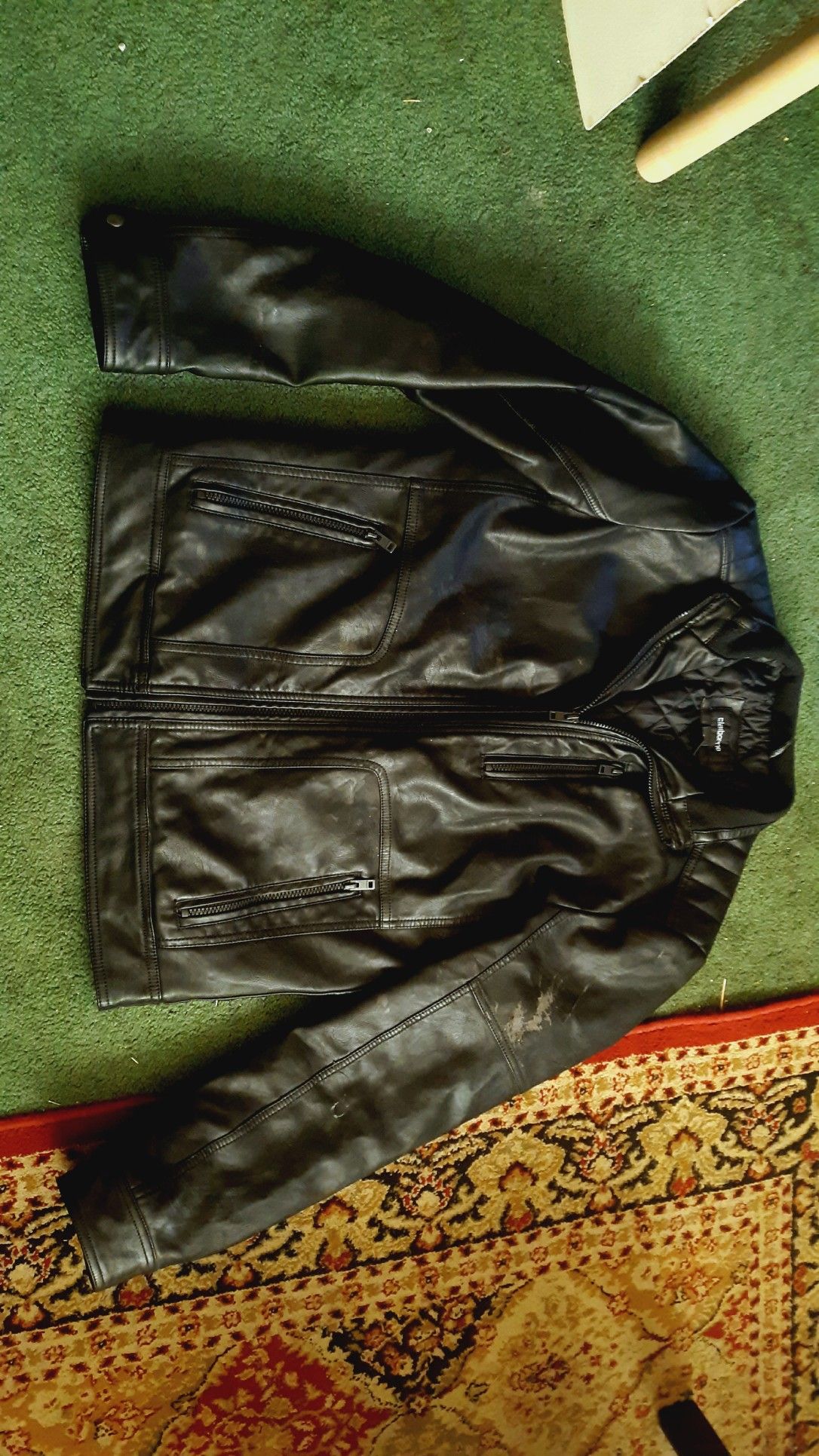 Claiborne Faux Leather Jacket - Small