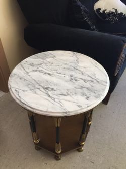 Real Marble top end table