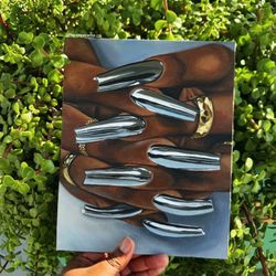 Original Nail Art Aesthetic Painting | Jewelry Artwork Wall Decor