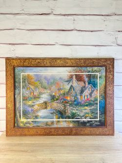 Wood Framed “Stonehedge Bridge” Nicky Boehme Art Print