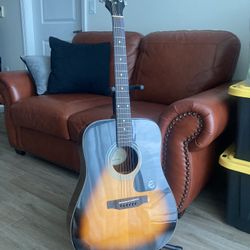 Epiphone Acoustic Guitar with Upgraded Tuners