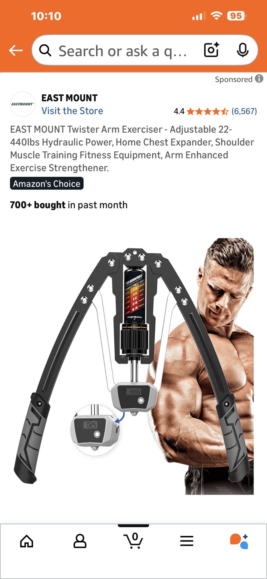 EAST MOUNT Twister Arm Exerciser - Adjustable 22-440lbs