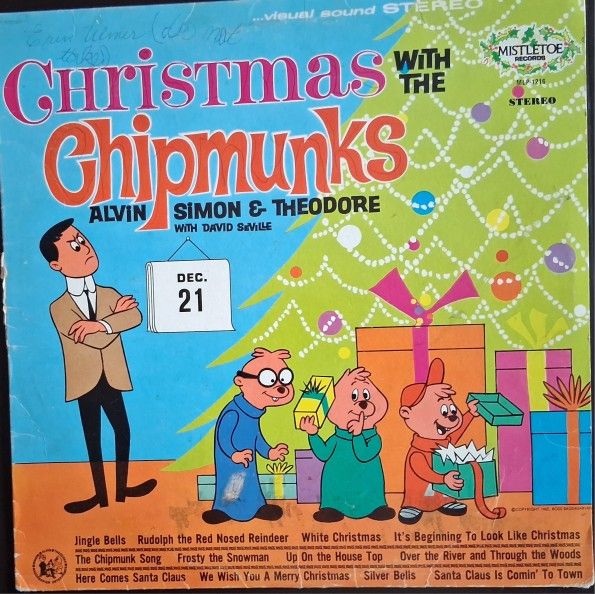 The Chipmunks "Christmas With The Chipmunks" 1978 Mistletoe Reissue ~EX/VG+