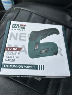 NEU MASTER Electric Staple Gun, 2 in 1 Cordless Staple Gun/Brad Nailer, 4V Electric Stapler with 2000 Staples & Nails, Cable Staple Gun with USB Charg