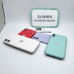 Apple iPhone 11 Unlocked For All Carriers - 90 DAY WARRANTY - $1 DOWN - NO CREDIT NEEDED 