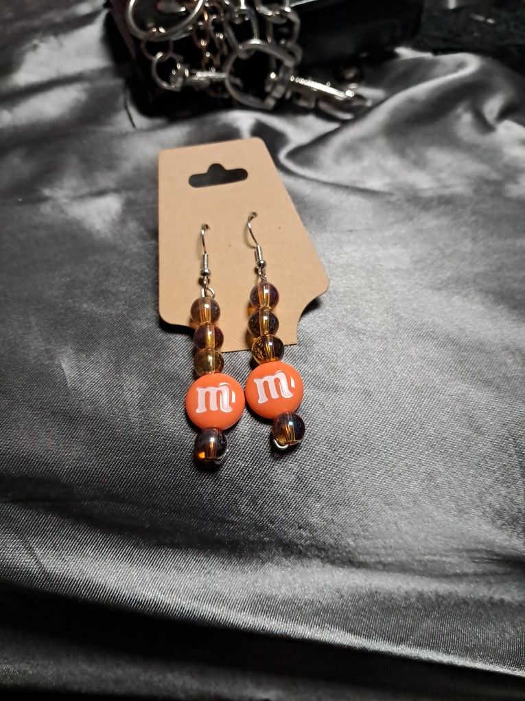 Handmade Dangle Earrings With Ms