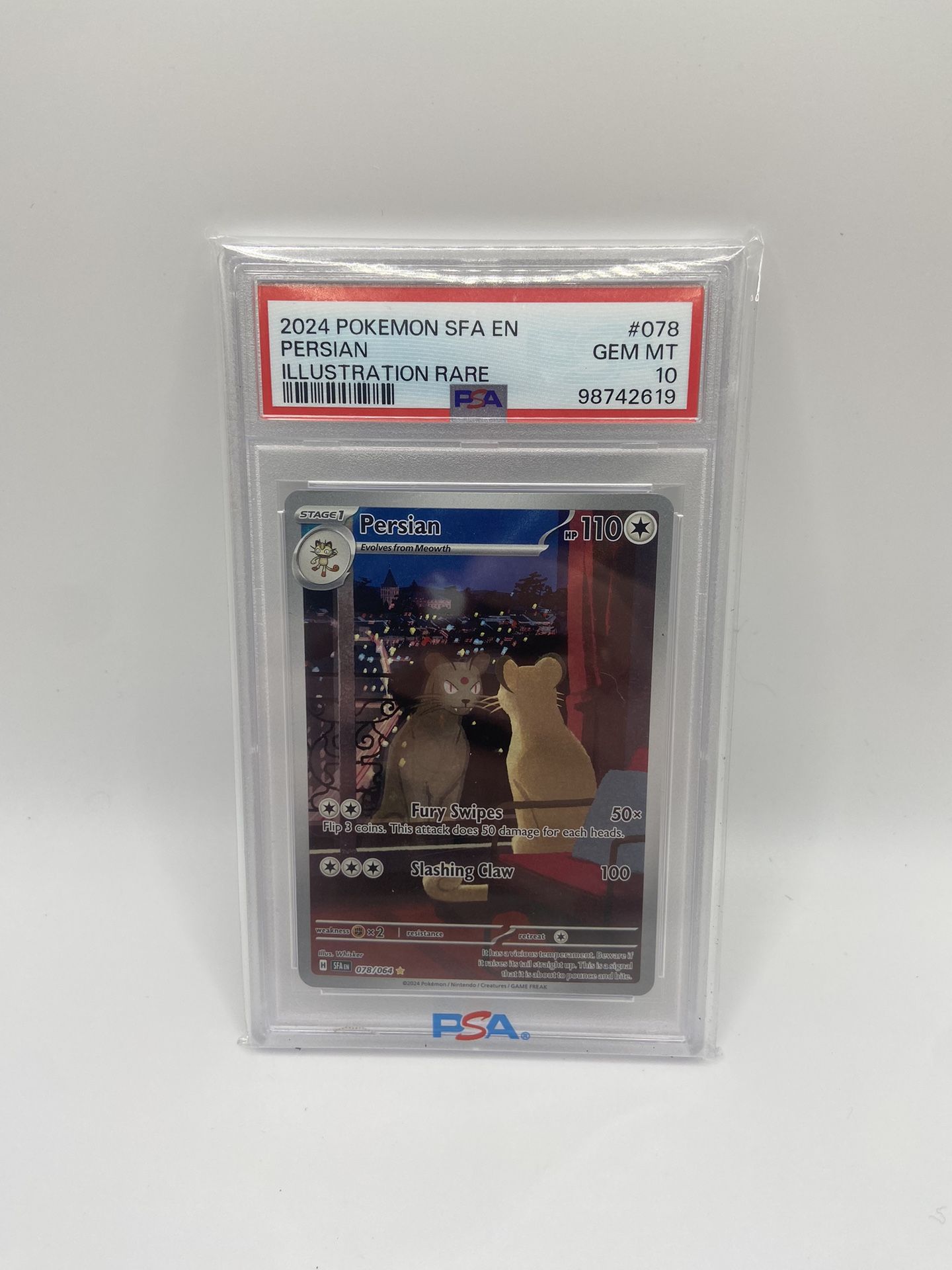 PSA 10 Persian 078/064 Sv: Shrouded Fable Holo