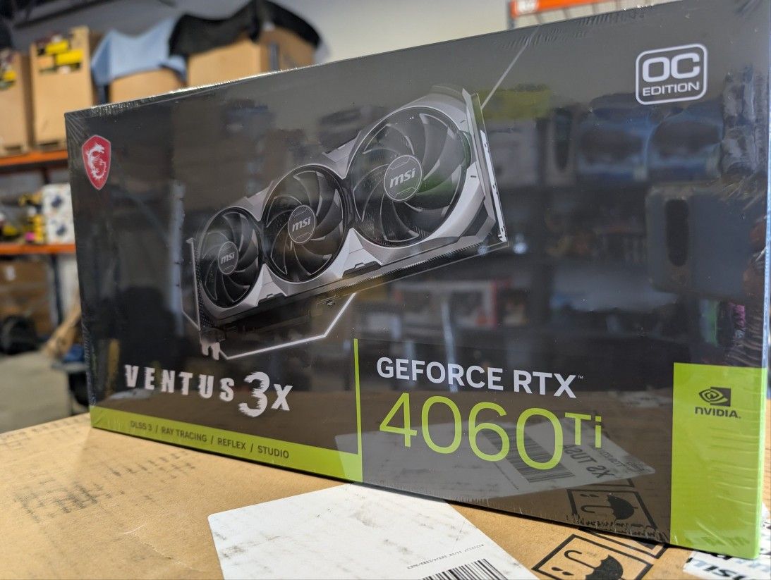 MSI Nvidia RTX 4060 Ti VENTUS 3X 16G OC Graphics Card New Sealed