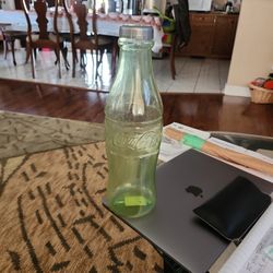 Vintage 12" Coca-Cola Plastic Green Coin Bank 