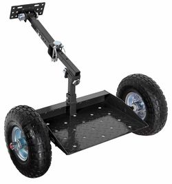 Lawn Mower Wheels Sulky, Walk Behind Mower-Sulky, Lawn Trailer with Dual 10" Vacuum Tires for Mower, Easy Forward & Reverse Lawn Mower Trailer, Black