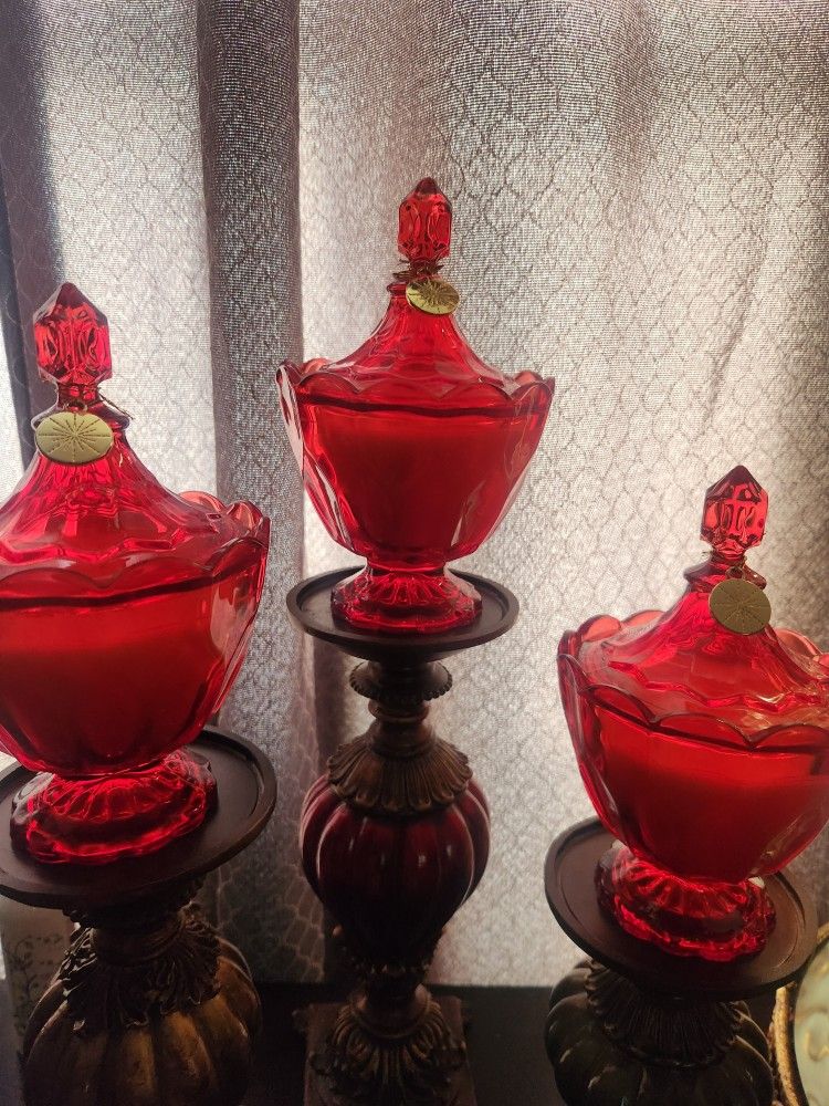 HOME DECOR 7 VELAS ROJAS NUEVAS 