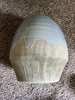 Two Handmade Ceramic Vase with Crackle Glaze