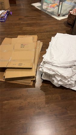 Moving Boxes and packing paper