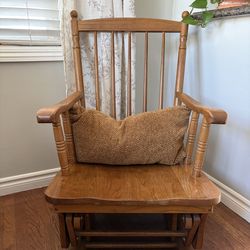 Solid Wood Gliding Rocking Chair
