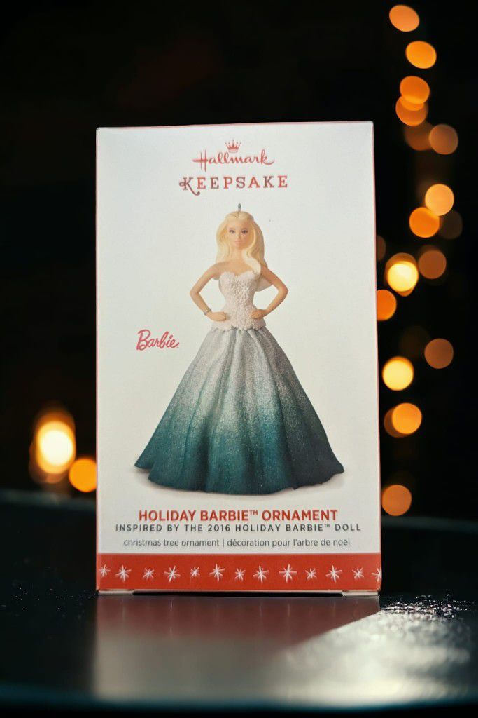 Hallmark Holiday Barbie Ornament 2016 For $50.