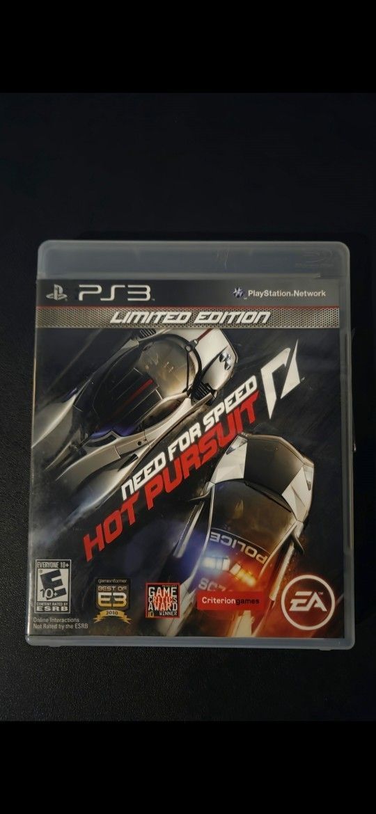 Need 4 Speed- HOT PURSUIT- Limited Edition-PS3 Video Game  Clean Disc CIB