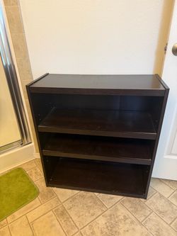 Brown 3-Shelf Bookcase
