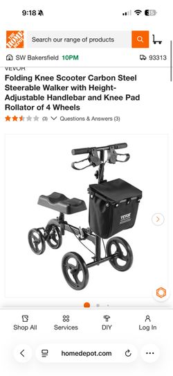Folding knee scooter