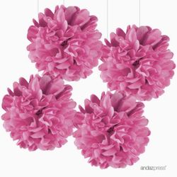 Fuchsia Pom poms 400 PCs