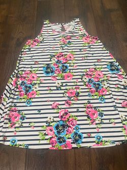 Women’s flowers and stripes tunic shirt size XL by Bobbie Brooks #2