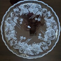 Crystal Serving Platter Dish 