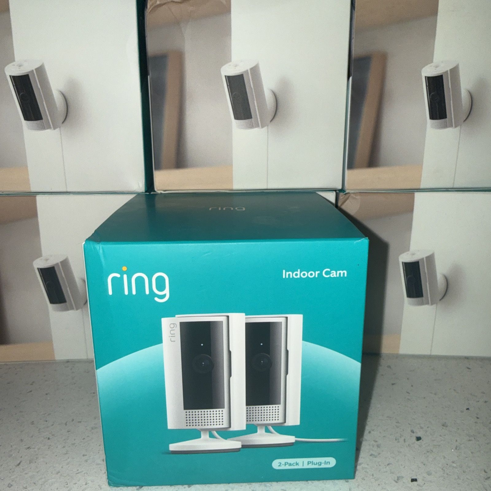 Ring Indoor Cam 2 Pack W Privacy Cover Plug-In NEW / NEVER USED