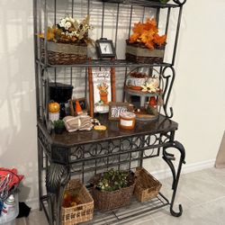 Baker Rack And Dining Table Set 