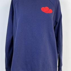 Old Navy Blue Sweatshirt with Red Heart Details