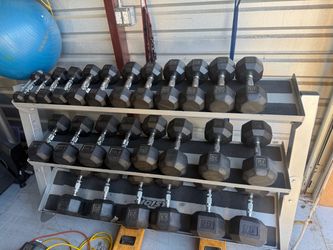 Dumbbell set 5-75 with rack