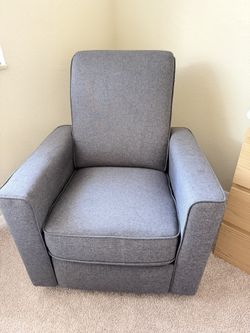 Modern Gray Glider Recliner