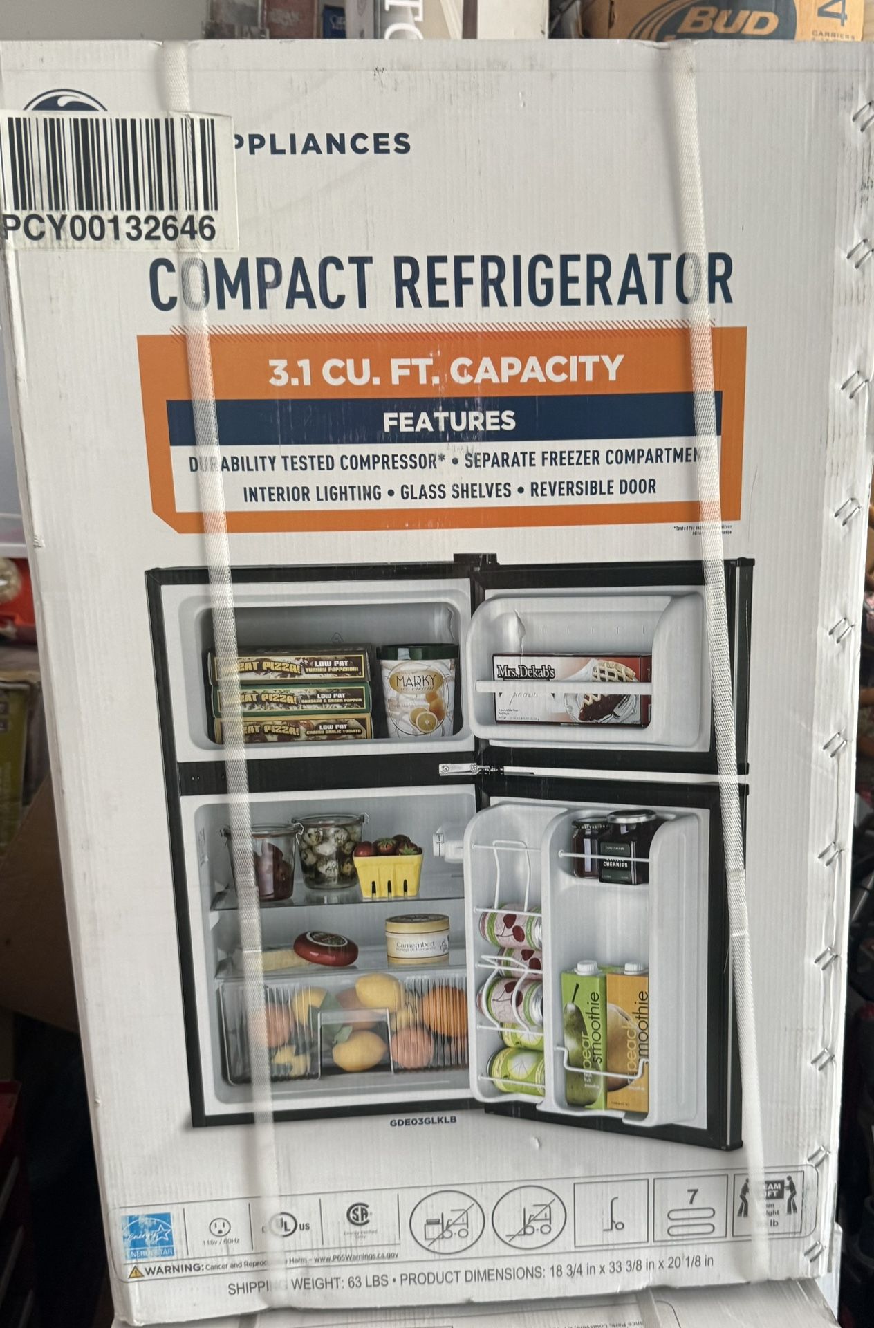 New GE 3.1 Compact Fridge
