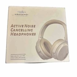 HROEENDI Headset Ivory Over-Head Wireless Speakers Cordless Bluetooth