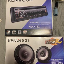 Kenwood CD Player And Speakers