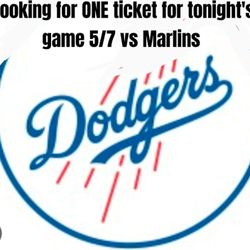 One Ticket Vs Marlins 5/7