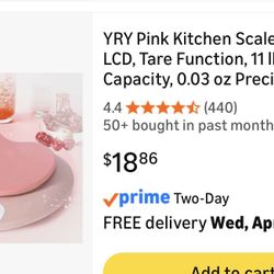 Pink Kitchen Scale