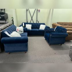 Luxury 3 Pc livingroom sofa set (sofa + loveseat + chair)