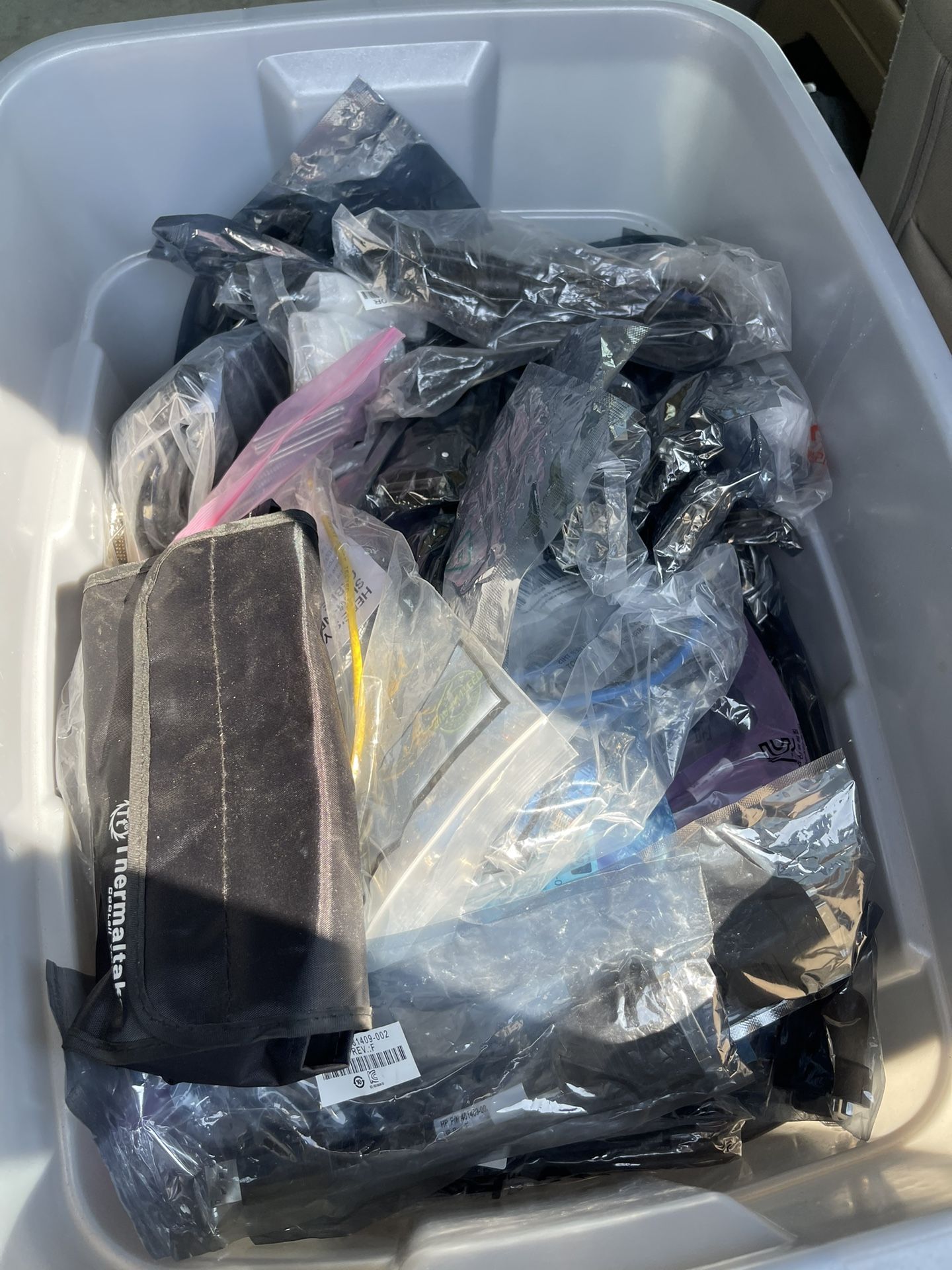 Large Bin Of Brand New Cables