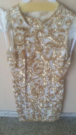 Gorgeous gold and white dress