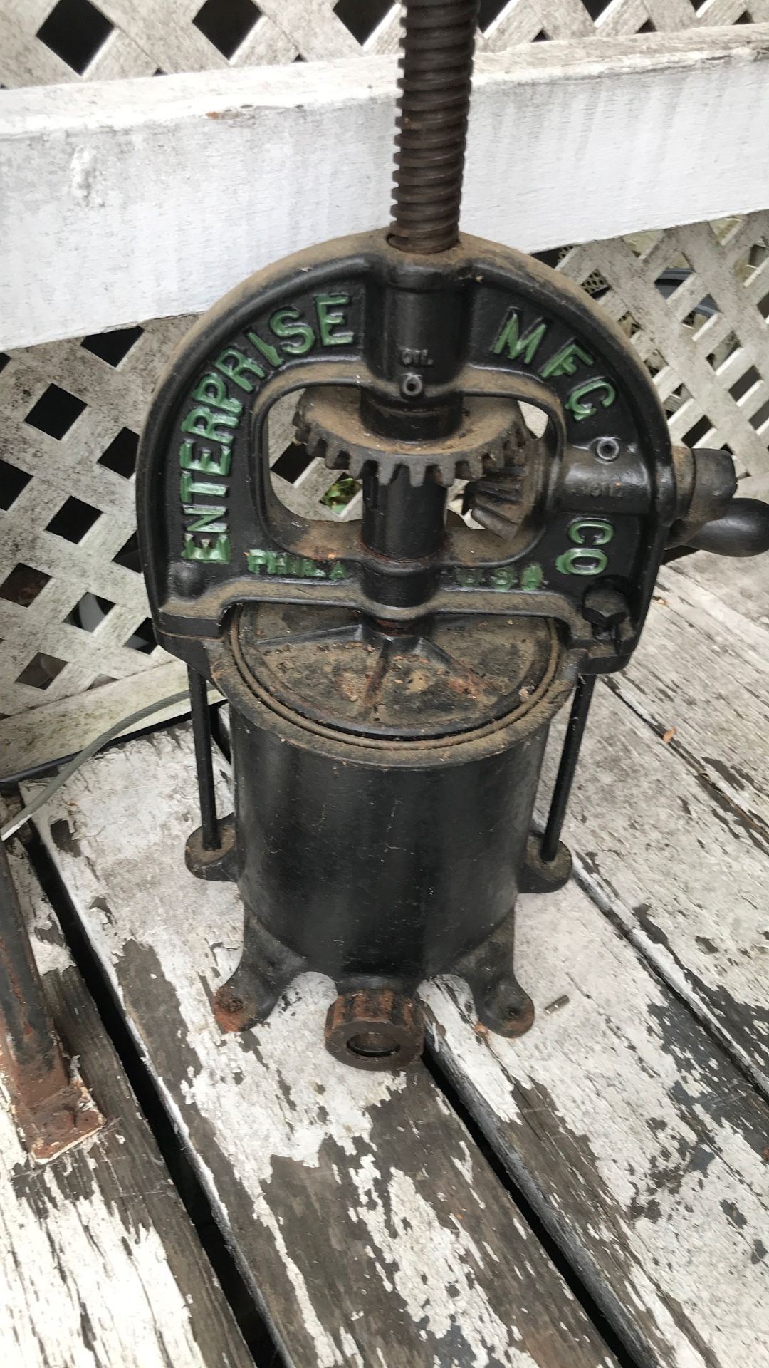 Enterprise MFG Company Fruit Grinder