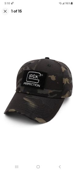 GLOCK PERFECTION CAP. NEW BLACK CAMO COLOR! NEW WITH TAGS IN SEALED BAG
