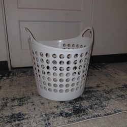 White Flexible Laundry Basket