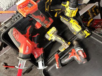 Milwaukee & DeWalt Cordless Power Tool Lot