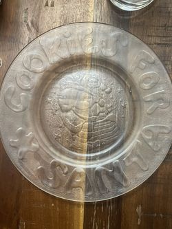Milk/Cookies Santa tumbler/plate set