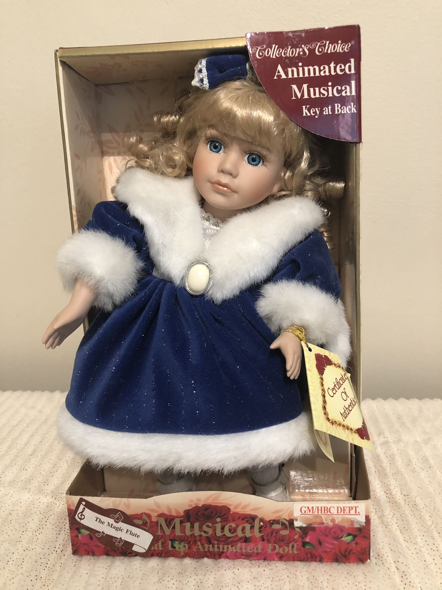 Vintage Dan Dee Collector’s Choice porcelain bisque musical doll