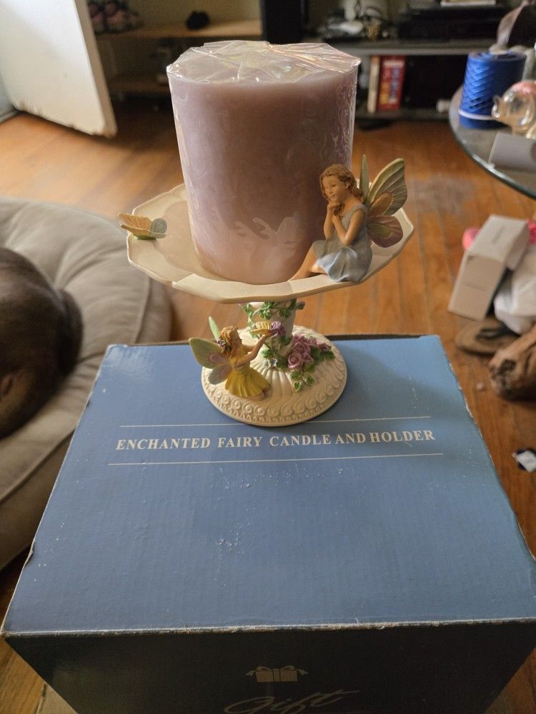 Avon Gift Collection Enchanted Fairy Candle and Holder